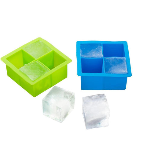 AussieSuperStore Homeware Supplies Large Silicone Whisky Ice Cube 4 x Giant Block Maker Mould Tray Large Silicone Whisky Ice Cube 4 x Giant Block Maker Mould Ice Tray CB4BLOCKICETRAYC